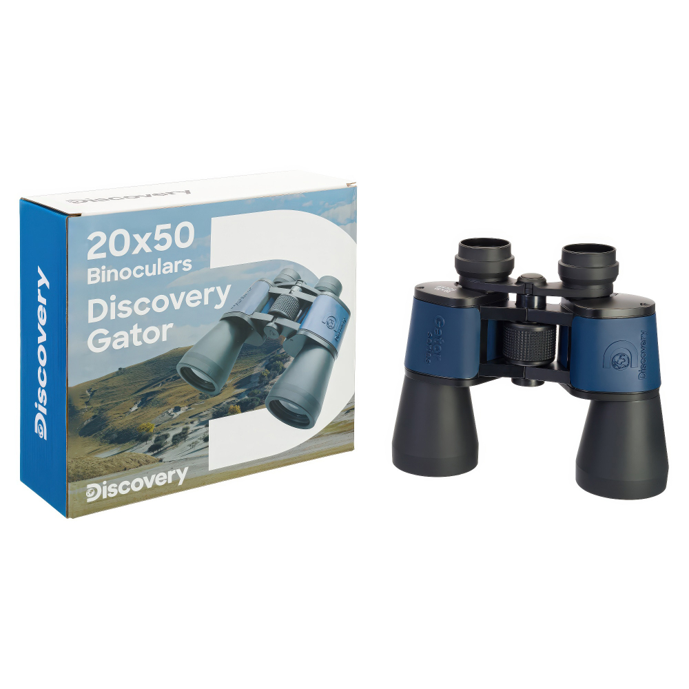 Бинокль Discovery Gator 20x50 - Прочный алюминиевый корпус с обрезинённым покрытием