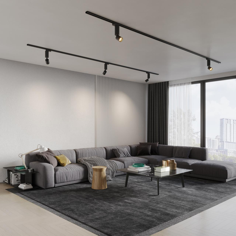 359321 PORT NT24 210 черный Светильник трековый однофазный трехжильный IP20 LED 10W 85-265V 3000K 1100Лм TUBO