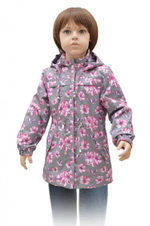 Ветровка для девочки р.110 серый (Rusland) А 57-20