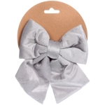 Бант на ёлку «Велюровый стиль» 15*20 см, серебро