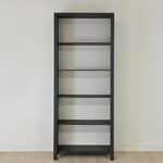 Книжный шкаф, 86х39х211, Мадейра, стеллаж, с полками, из массива дерева, серый, Dipriz