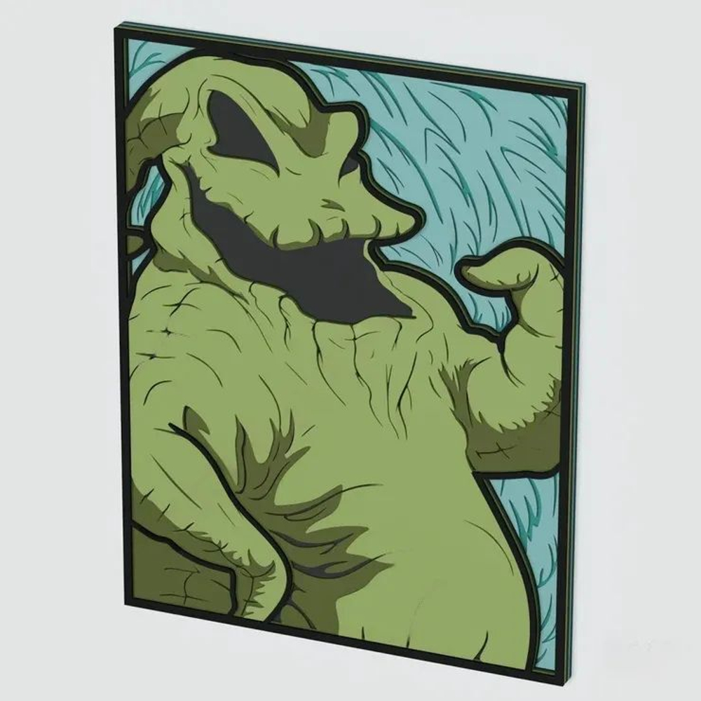 3D Картина по номерам из дерева Угги Бугги, 38x50 см