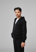 Кофта на замке с капюшоном трикотаж ARGYMAQ BLACK