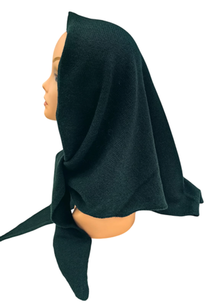 Оренбургский платок-косынка К501-22 изумруд