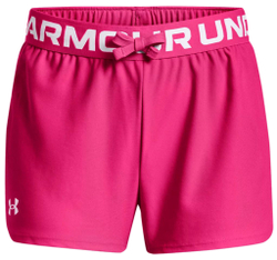 Шорты для девочки теннисные Under Armour Girls' UA Play Up Shorts - electro pink/white