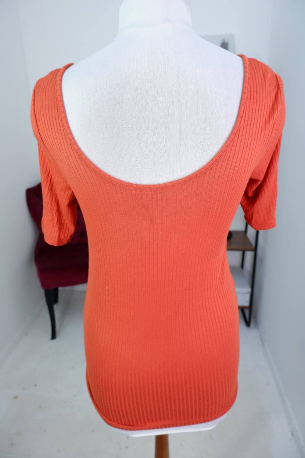 Футболка Camaieu в рубчик, визуально 44/46 размер