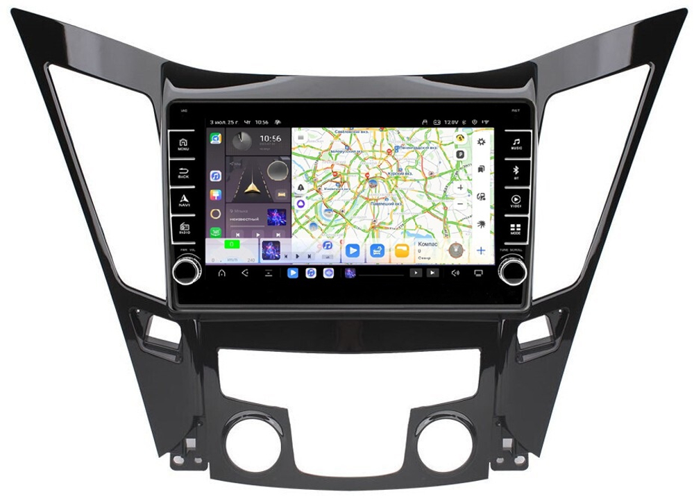 Магнитола для Hyundai Sonata 2010-2013 (YF) - Carmedia OL-9716 (кнопки и крутилки) Android 13, TS20, 6+128Гб, CarPlay, 4G SIM-слот