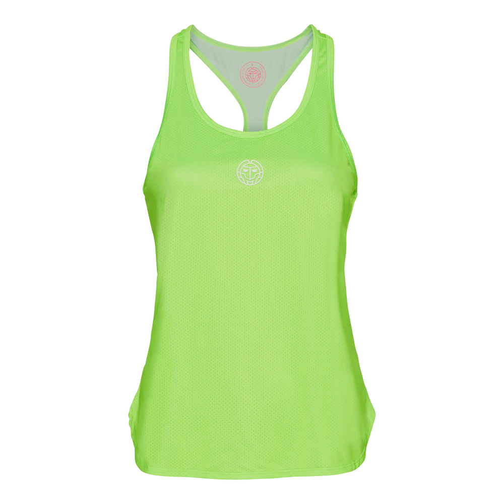 Женская теннисная майка BIDI BADU Mea Tech Tank Top Women - Neon Green, White