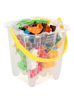 Конструктор в ведерке "Замок" BLOCKS. Артикул Арт.№076 (в наборе 76 деталей конструктора, ведро, кры