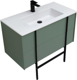 Тумба с раковиной Allen Brau Reality 90 см 1.32006.CGM олива матовый