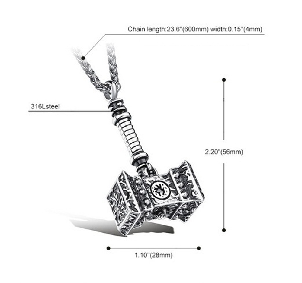 Подвеска молот на цепочке Steelman 90827