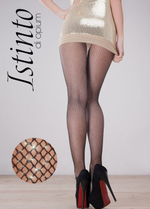 Колготки-сетка с люрексом (Размер: S-M-L) (Цвет: черный)