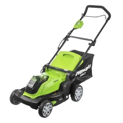 Аккумуляторная газонокосилка Greenworks G40LM41K6 40В (1 x 4 Ач, ЗУ) нож 41 см, 2504707UF
