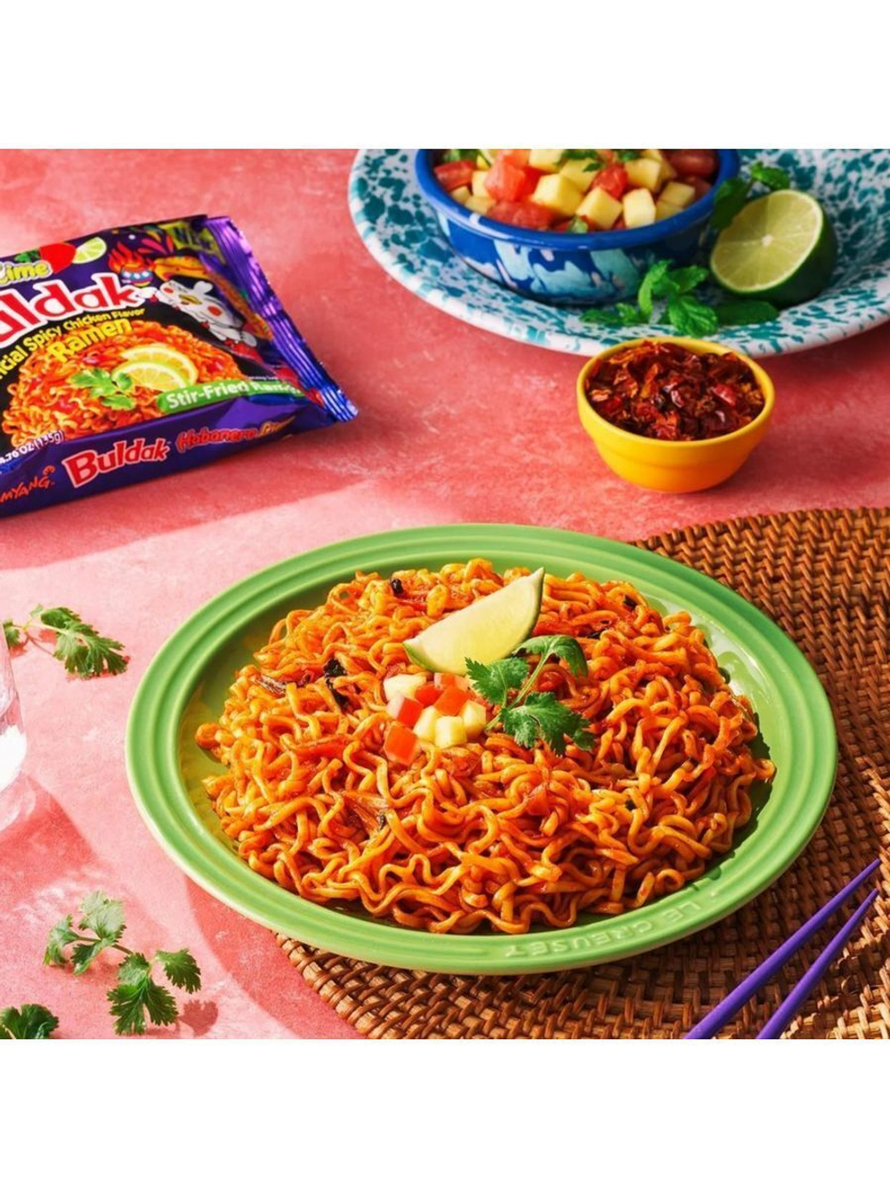Лапша Samyang со вкусом курицы Buldak, перца Хабанеро и Лайма 135 г