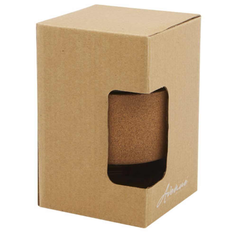 Lidan Кружка из боросиликатного стекла объемом 360 мл с пробковым держателем и силиконовой крышкой