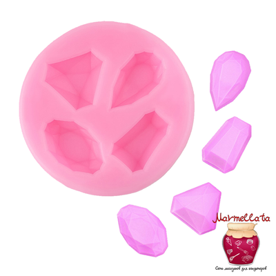 Молд силиконовый "Драгоценные камни", 7,3*1 см