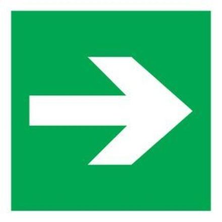 Наклейка эвакуационный знак "Направляющая стрелка"200*200 мм Rexant