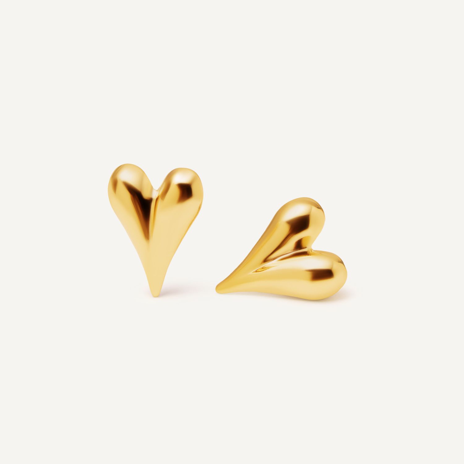 Серьги Oblong Heart Earrings – Gold