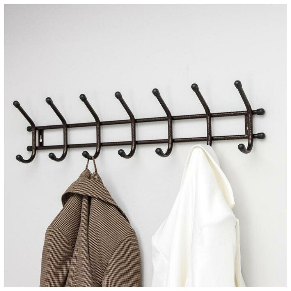 ВЕШАЛКА НАСТЕННАЯ УЮТ 7 КРЮЧКА МЕДНЫЙ ВНУ71