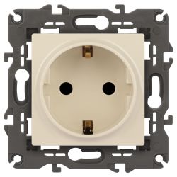 14-2102-02 ЭРА Розетка 2P+E Schuko со шторками, 16A-250В, IP20, Эра Elegance, сл.кость