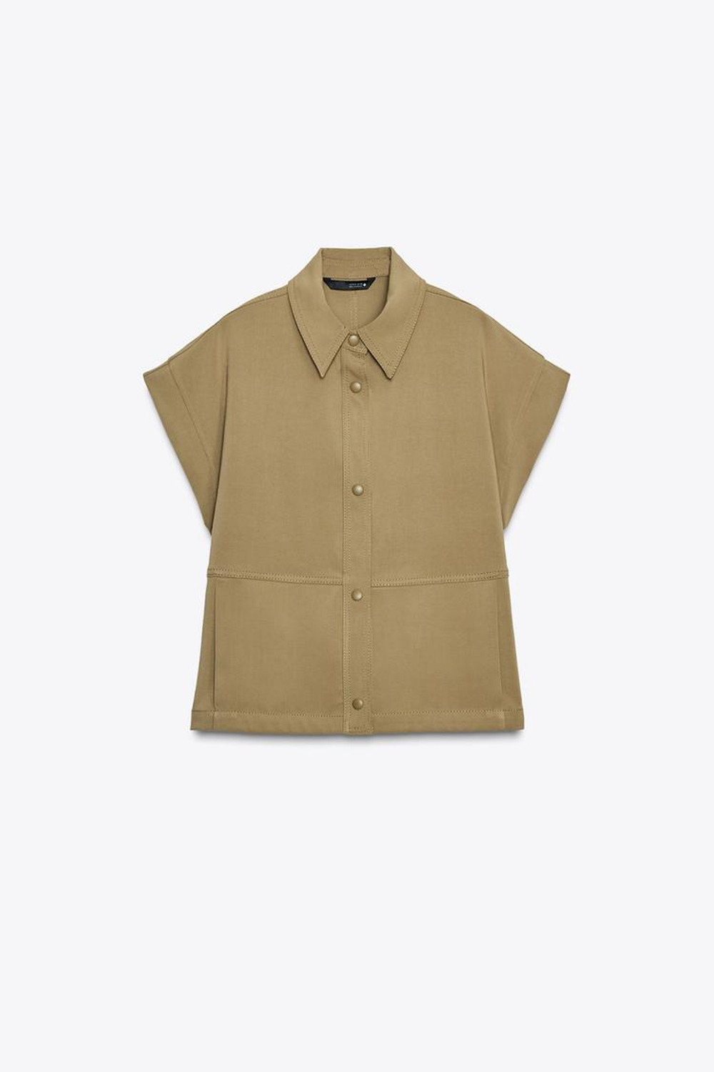 ZARA ЖИЛЕТ С ОБЪЕМНЫМ СИЛУЭТОМ — ZW COLLECTION, РЫЖЕВАТО-КОРИЧНЕВЫЙ