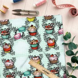 Ткань шелк Армани кремовые пирожные