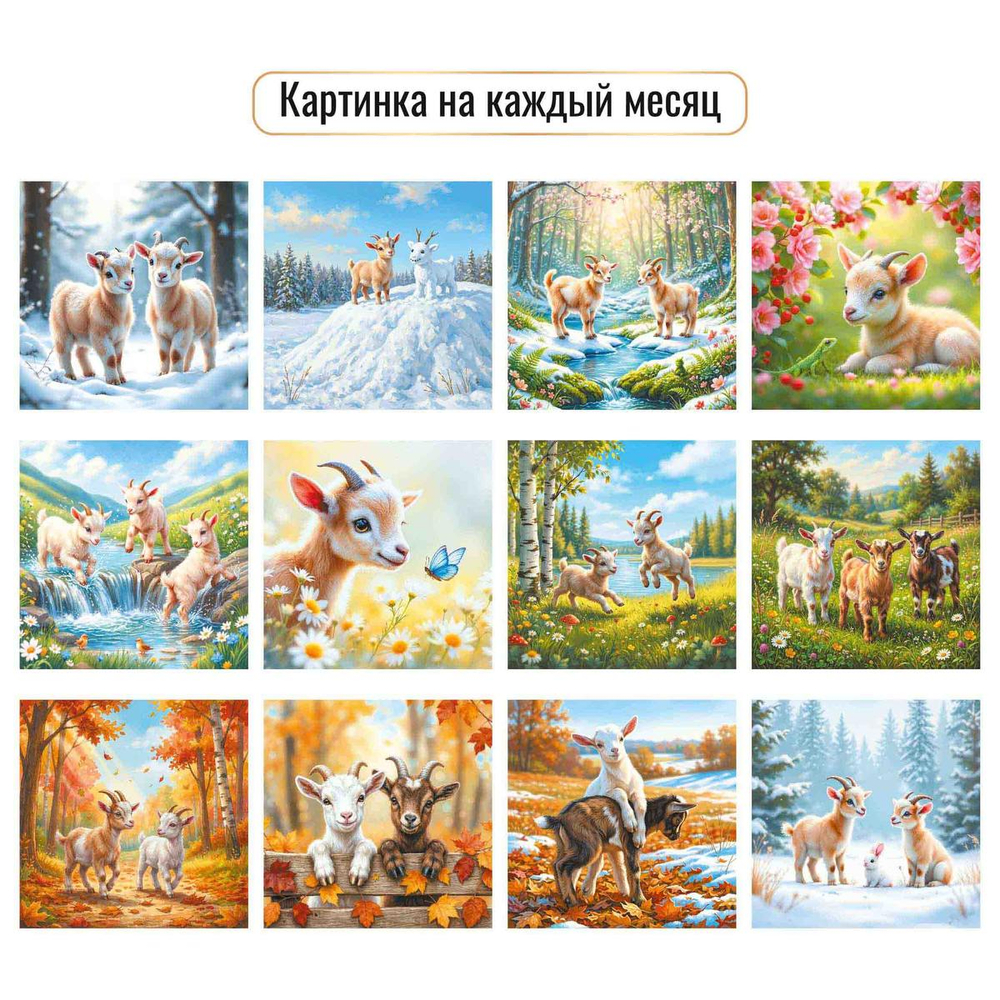 Календарь на скрепке 230х230 2027 "Символ года" 10091 (Квадра)