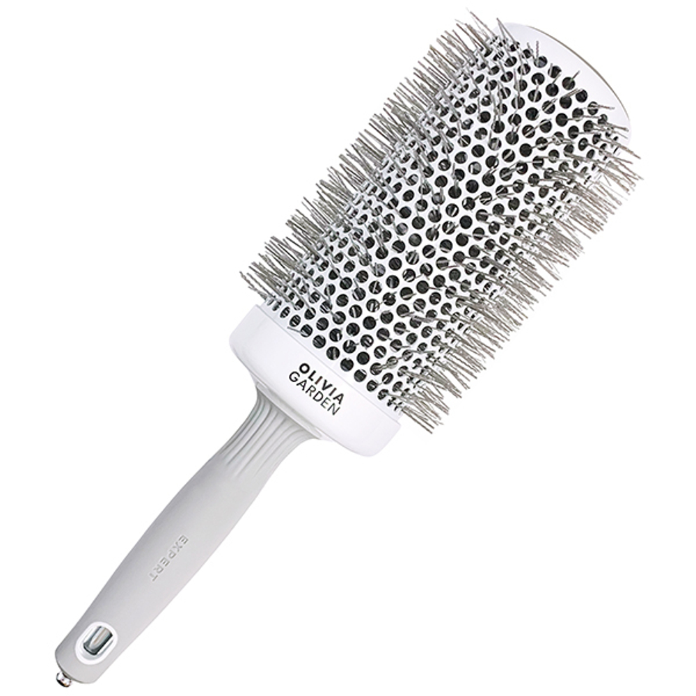 Olivia Garden Термобрашинг EXPERT BLOWOUT SPEED XL Wavy Bristles White&Grey 65 мм Серый
