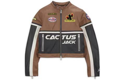 Jordan x Travis Scott Cactus Jack Leather Jacket Asia Sizing Archaeo Brown, DX6169-256