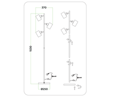 Ambrella Напольный светильник со сменной лампой в стиле лофт Loft TR8155