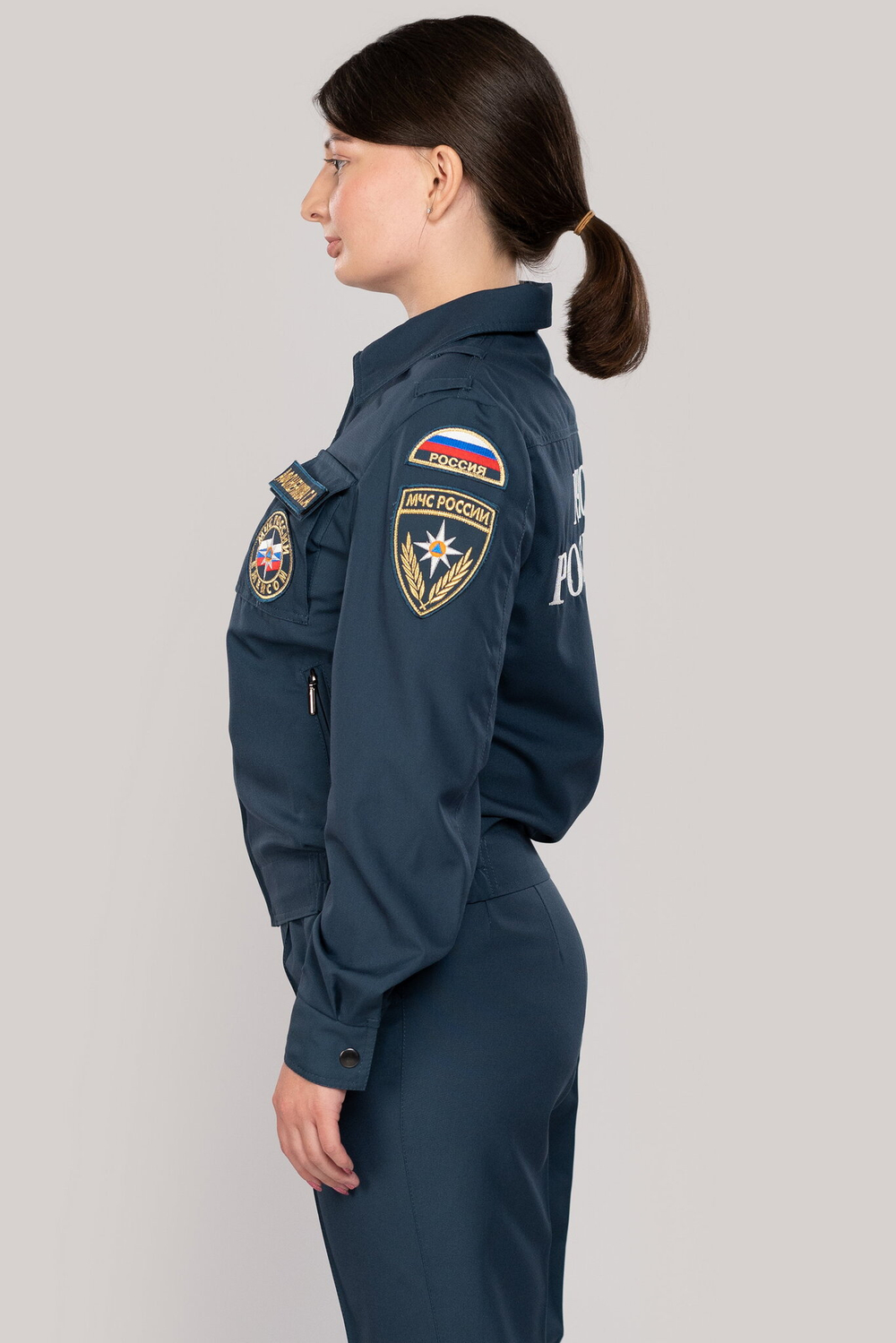 Костюм летний  женский МЧС (Патруль-240, серо-синий)