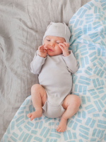 Боди Mjölk Песочный серый с длинным рукавом, уценка