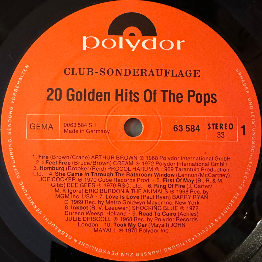 20 Golden Hits Of The Pops (Германия 1975г.)