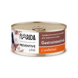 Florida Gastrointestinal Консервы для кошек при расстройствах пищеварения, с Индейкой, 100гр