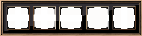Рамка Werkel Palacio на 5 постов золото/черный WL17-Frame-05 4690389103780