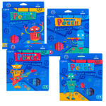 Карандаши цветные Yalong 24 цв., "Роботы" деревянные, трехгранные, заточенные, грифель 3.0 мм, картон. уп., европодвес