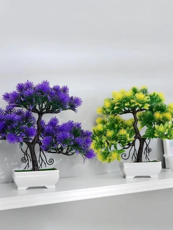 Бонсай в горшке "Мелкие пушистики" 26х24 см, микс