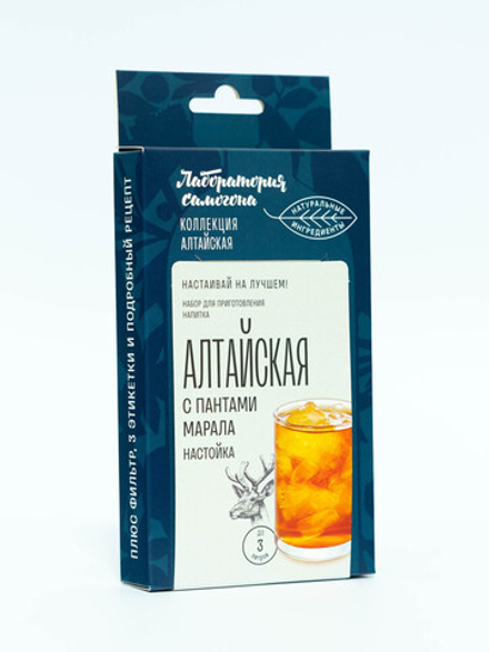Алтайская с пантами, настойка 1 шт / Лаборатория самогона (Подарок, Выгодная упаковка)
