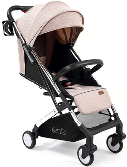 Детская прогулочная коляска Nuovita Anima Caff_, Argento / Кофейный, Серебряный