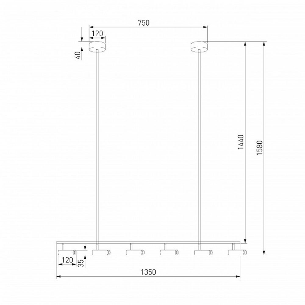 Светильник на штанге Eurosvet Epiphania 20252/6 LED черный