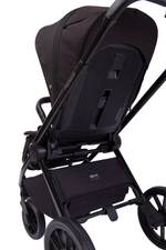 Детская коляска Peppy Monaco 3 в 1 с автокреслом Rise Brilliant black (черный), рама черный глянец