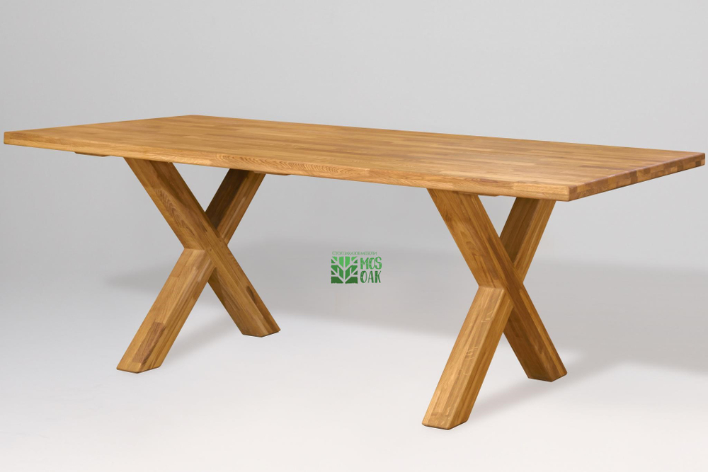 Стол обеденный Делмар-2 из массива дуба, лофт