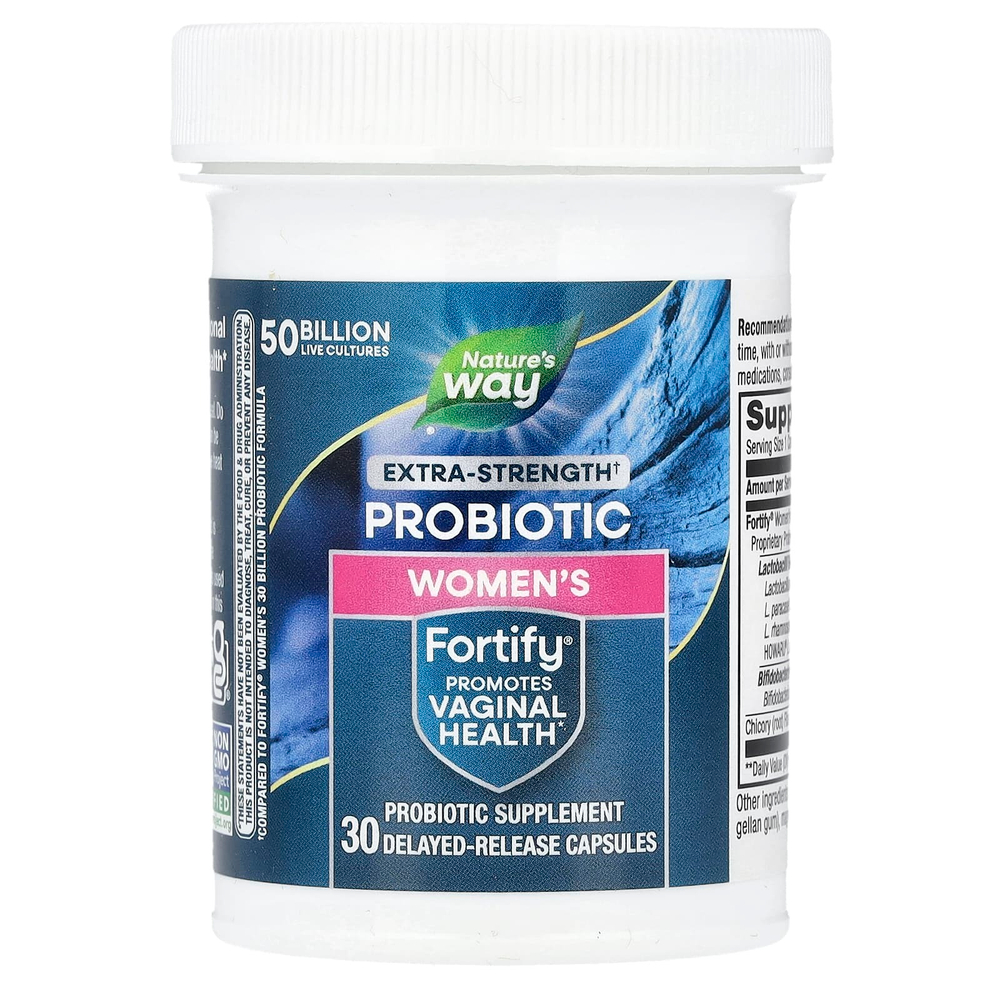 Nature's Way, Fortify®, женский пробиотик, с повышенной силой действия, 50 млрд КОЕ, 30 капсул с отсроченным высвобождением