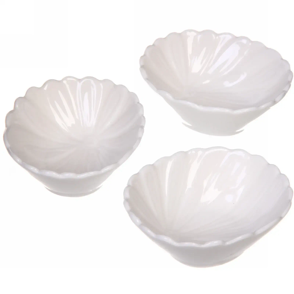 Набор соусников «White magic» 3шт «Цветок» круглый