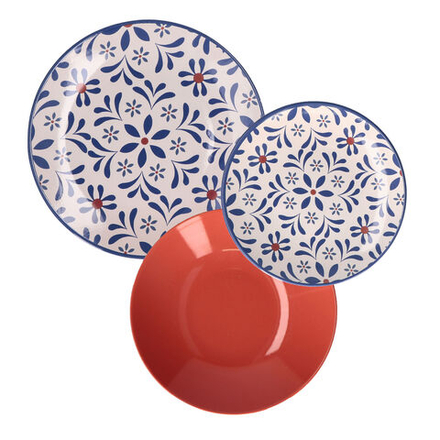 Rose&Tulipani Набор тарелок "Морской бриз" на 6 персон (18 предметов)