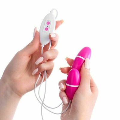 Ярко-розовые виброяйца, работающие от USB (Цвет: ярко-розовый)