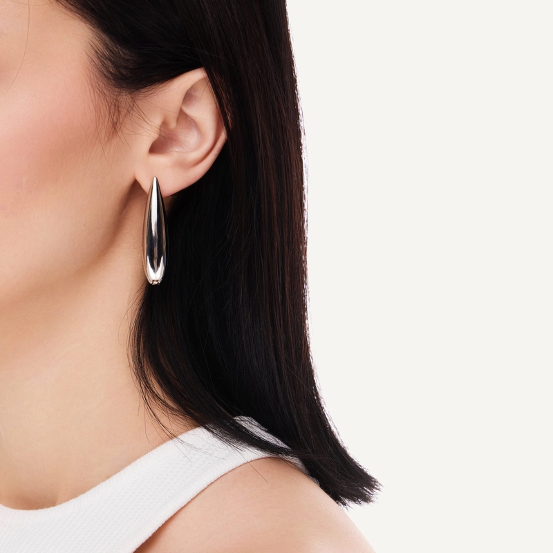 Серьги Гладкие Когти – Серебро