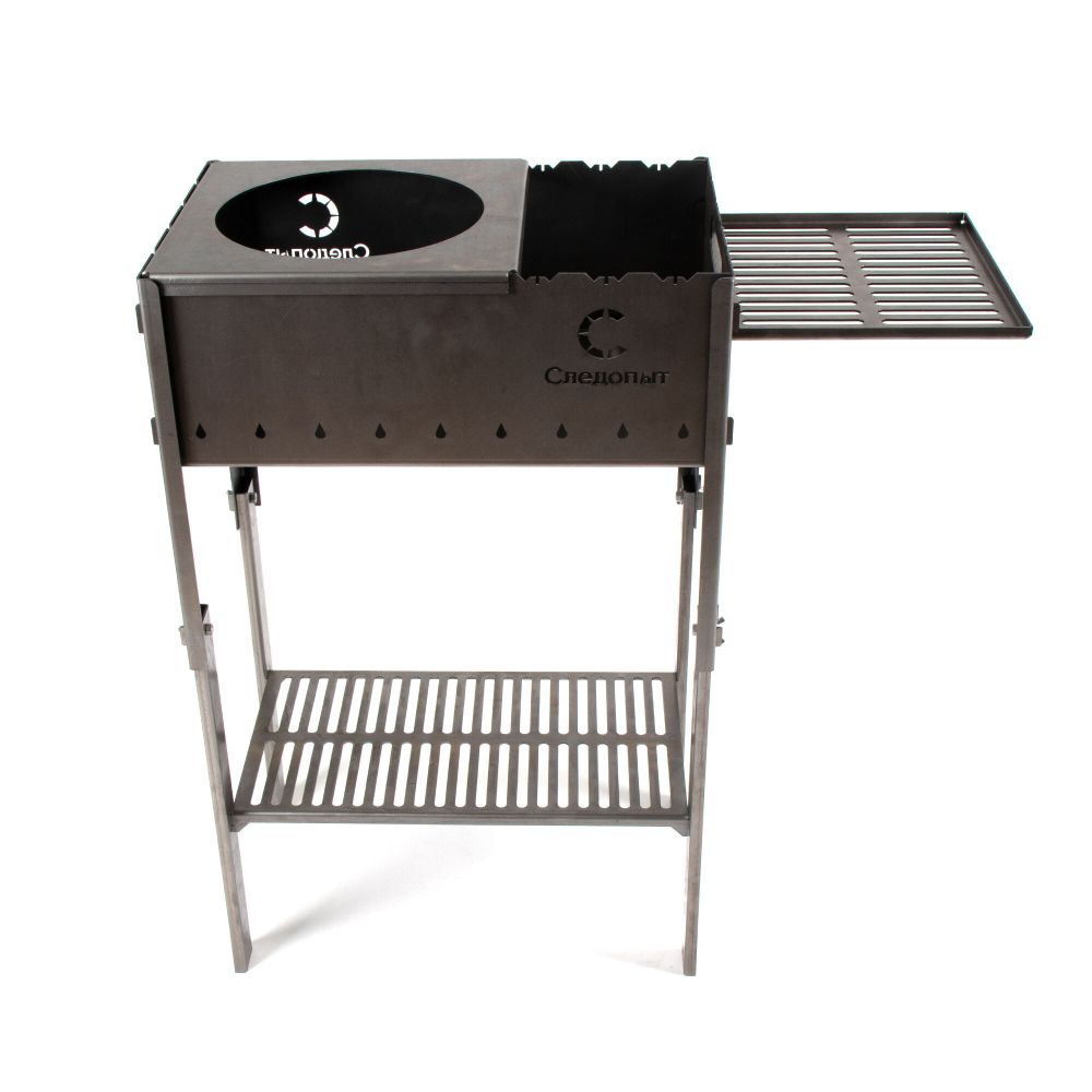 Мангал &quot;Следопыт&quot; складной, 718х310х752, со столиком и подставкой под казан, толщина 2 мм, в сумке