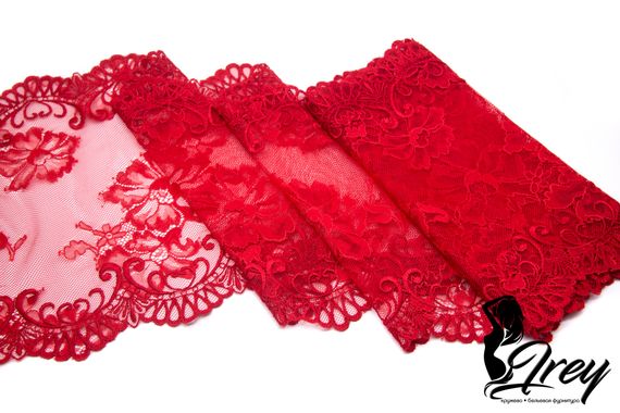 05-87 Вышивка на эласт. сетке 26 см, красный