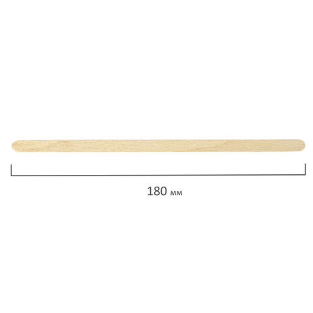 Размешиватель одноразовый деревянный в индивидуальной упаковке 180 мм, КОМПЛЕКТ 250 шт., БЕЛЫЙ АИСТ, 607579, 97